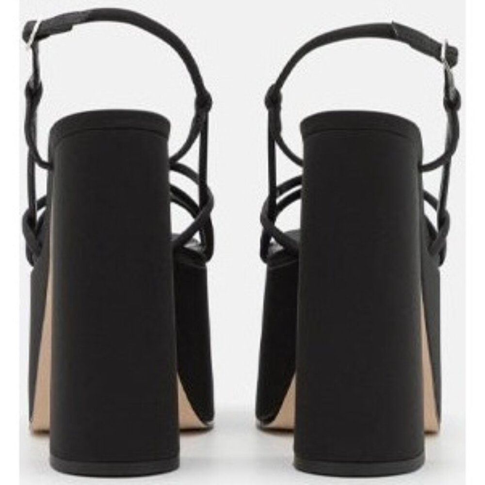 Cult Gaia Moriah Platform High Block Heel Sandal Black Size 7 New In Box - Picture 14 of 16